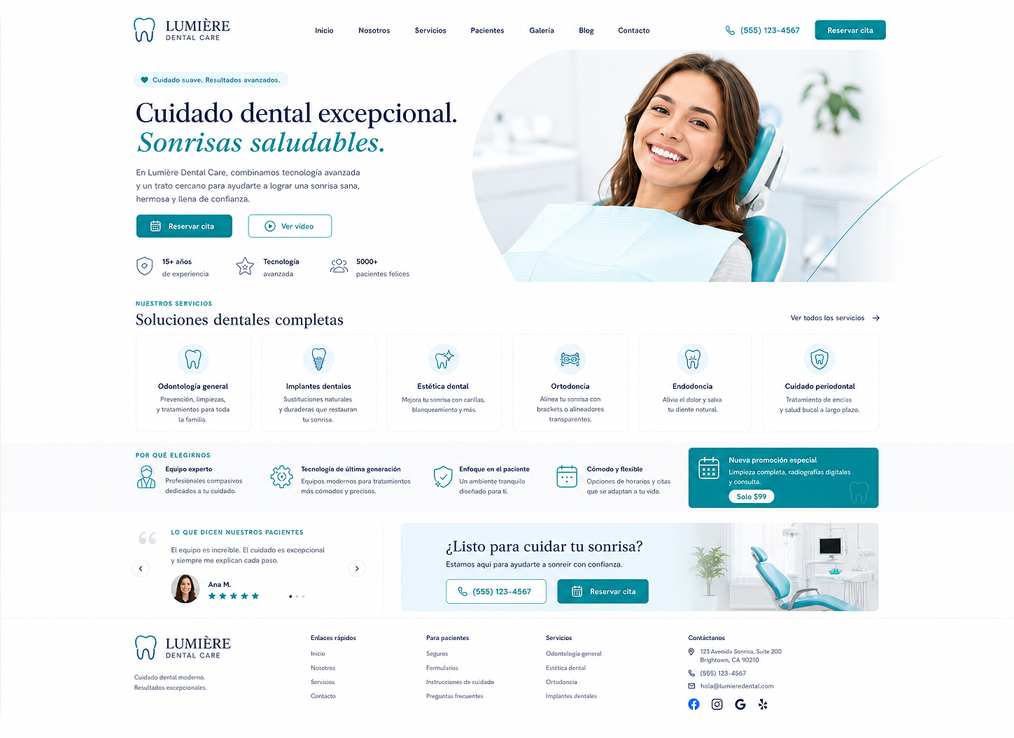 Página web para clínicas dentales